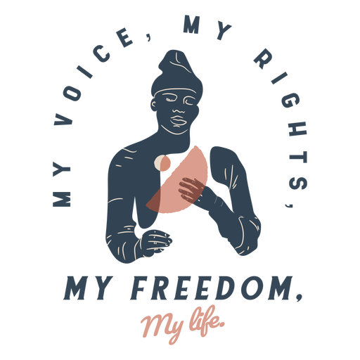 My voice my rights badge PNG Design