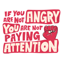 Not paying attention blm lettering PNG Design Transparent PNG