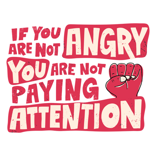 Not paying attention blm lettering PNG Design