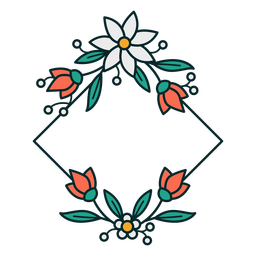 Moldura de diamante ornamental Desenho PNG