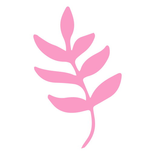 Pink branch flat PNG Design