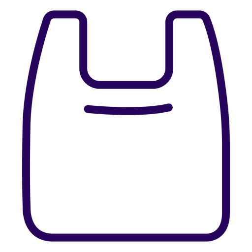 Plastic bag stroke icon PNG Design