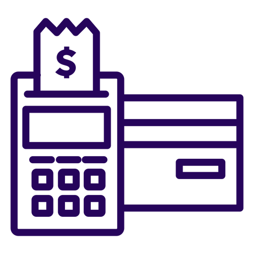 Pos card reader stroke icon PNG Design