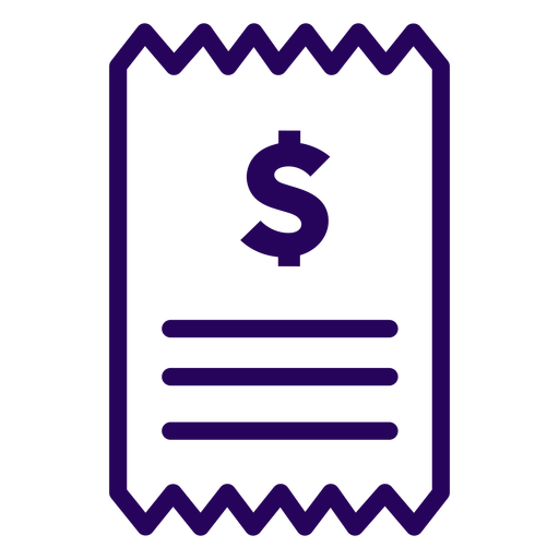 Receipt stroke icon PNG Design