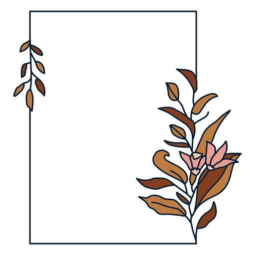 Download Marco floral rectangular - Descargar PNG/SVG transparente