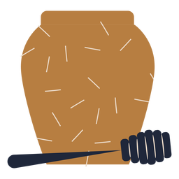 Pote de mel Rosh Hashaná plano Desenho PNG