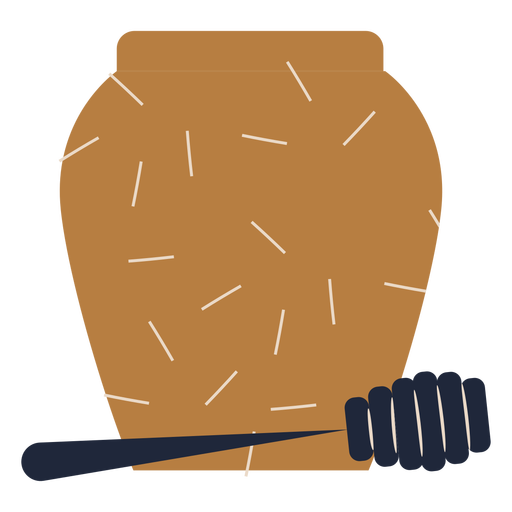 Rosh hashanah honey pot flat PNG Design