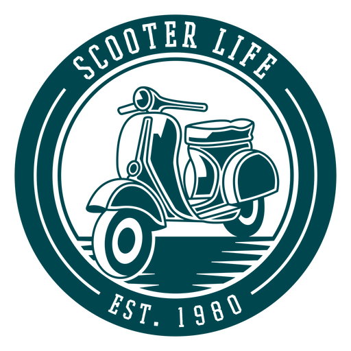 Scooter life badge Transparent PNG & SVG vector file