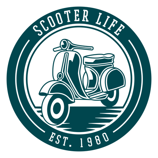 Scooter life badge PNG Design