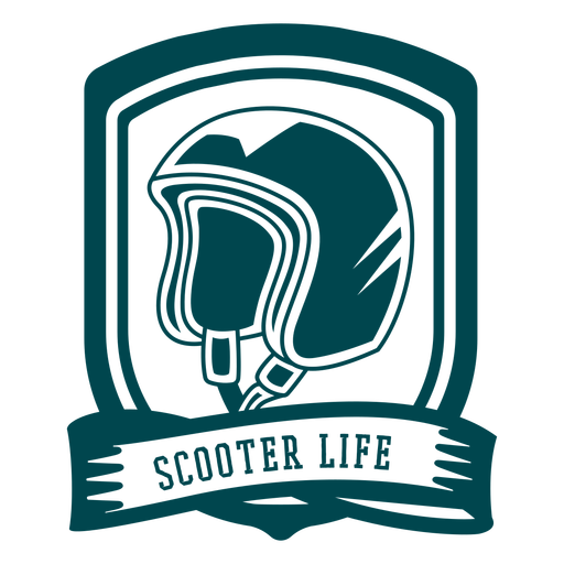 Insignia de casco de scooter life Diseño PNG