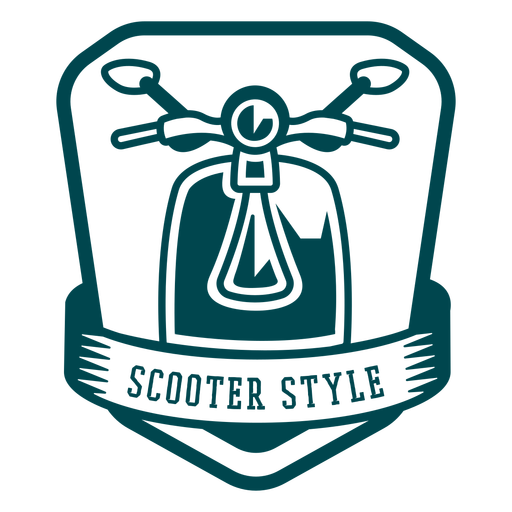 Abzeichen im Scooter-Stil PNG-Design