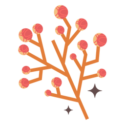 Botões de flores brilhantes achatados Desenho PNG