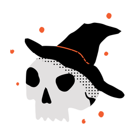 Shiny skull hat flat PNG Design