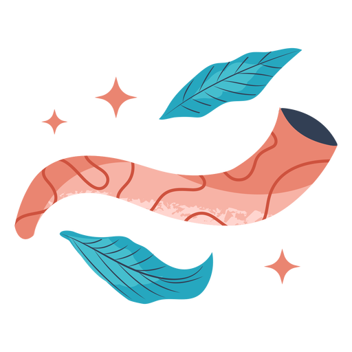Ilustración de cuerno de carnero shofar
