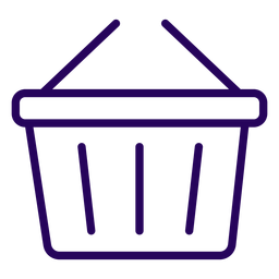 Icono de trazo de cesta de compras Diseño PNG Transparent PNG
