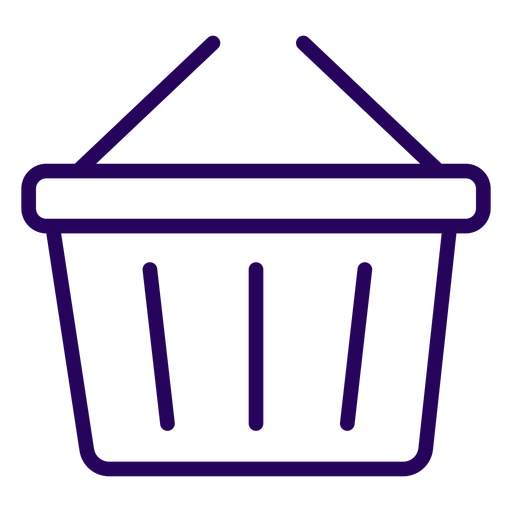 Shopping basket stroke icon PNG Design