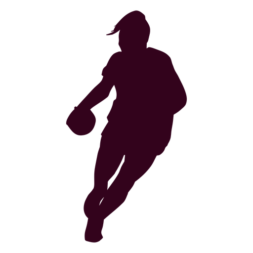 Handballspielerin der Silhouette PNG-Design