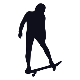 Patinador femenino silueta Diseño PNG