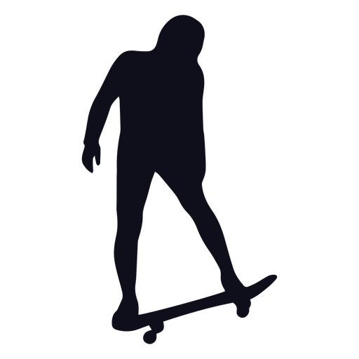 Patinador femenino silueta Diseño PNG