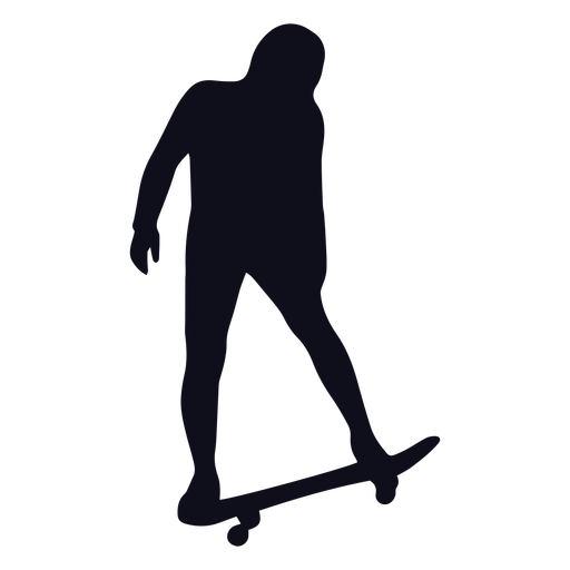 Silhouette weibliche Skaterin PNG-Design