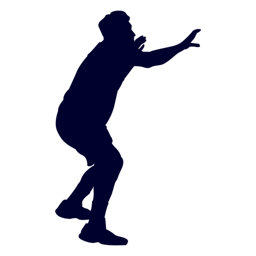 Silhouette handball sport player