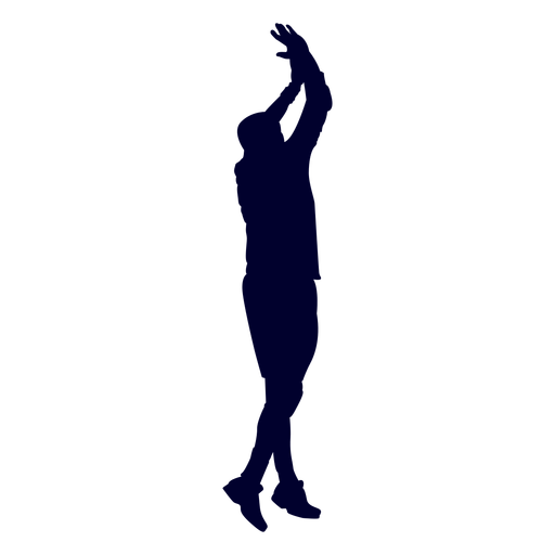 Silhouette male handball player PNG Design