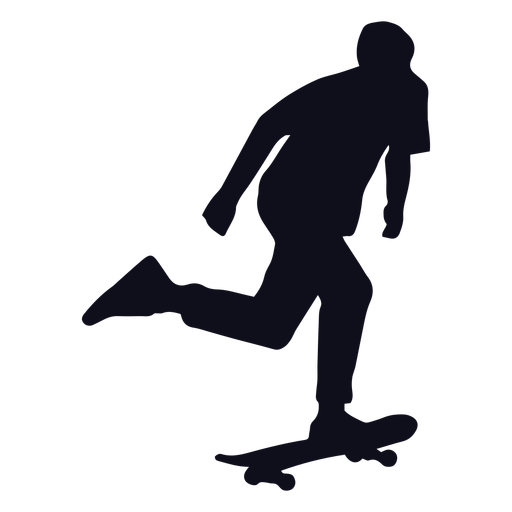 Silhouette male skater PNG Design
