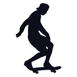 Silhouette Mann Skater PNG-Design