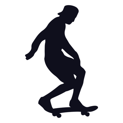 Silhouette Mann Skater PNG-Design