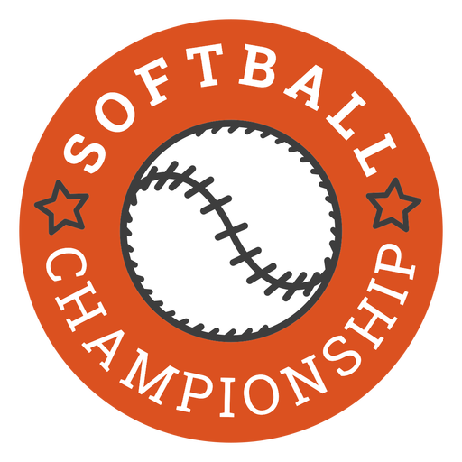 Softball championship badge Transparent PNG & SVG vector file