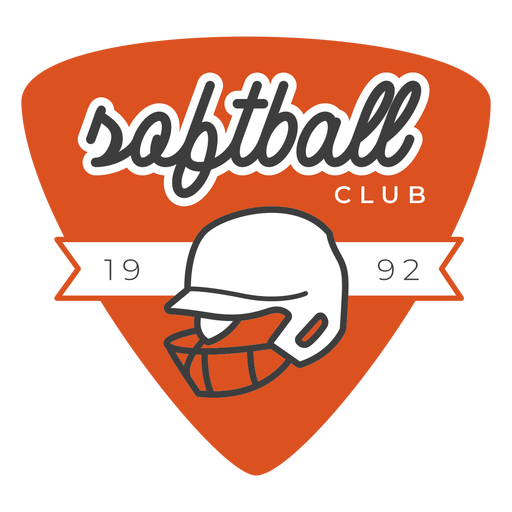 Softball club badge PNG Design