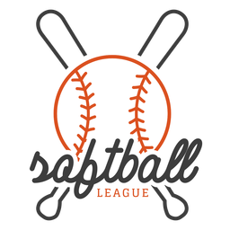 Insignia de la liga de softbol Diseño PNG