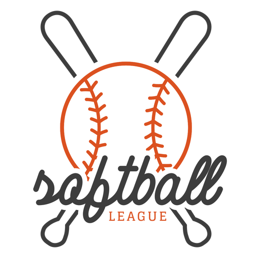 Softball league badge PNG Design