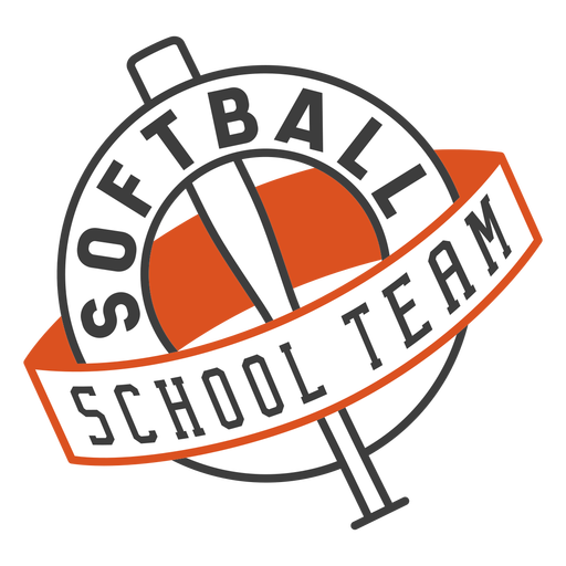 Softball Schulmannschaft Abzeichen PNG-Design