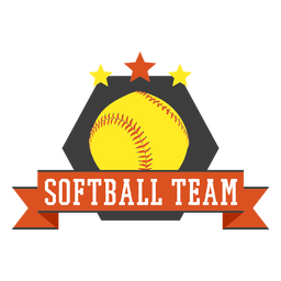 Insignia del equipo de softbol Diseño PNG