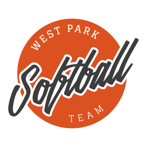Distintivo de equipe de parque ocidental de softbol