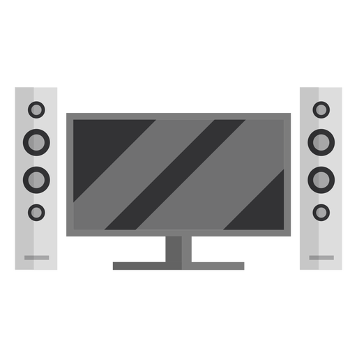 Altavoces de televisi?n planos Diseño PNG