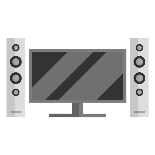 Television speakers flat PNG Design