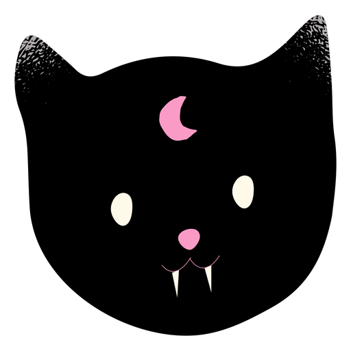 Gato preto de vampiro texturizado