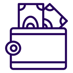 Ícone de traço de carteira Desenho PNG
