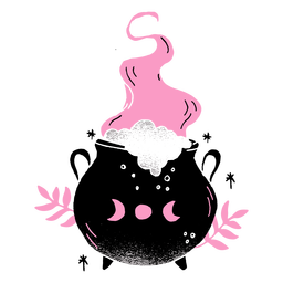 Witch cauldron textured PNG Design