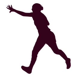 Silueta de balonmano mujer Diseño PNG