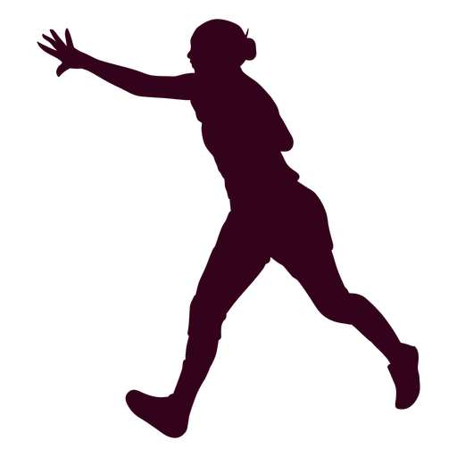 Frauenhandballschattenbild PNG-Design