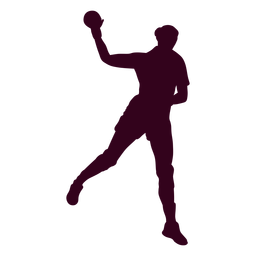 Silueta de deporte de balonmano mujer Diseño PNG