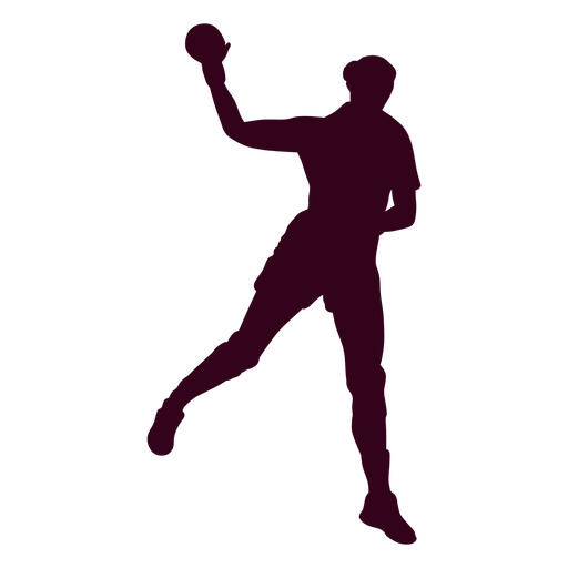 Woman handball sport silhouette