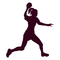 Woman Playing Handball Silhouette PNG & SVG Design For T-Shirts