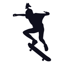 Silhueta de skatista de mulher Desenho PNG