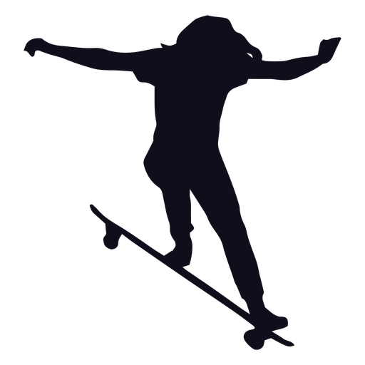 Truques de mulher patinando silhueta Desenho PNG
