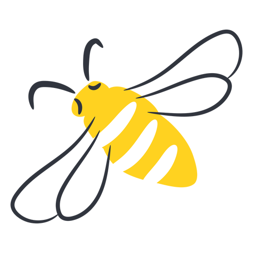 Gelbe Bienenhand gezeichnet PNG-Design
