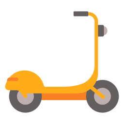 Yellow electric scooter flat PNG Design